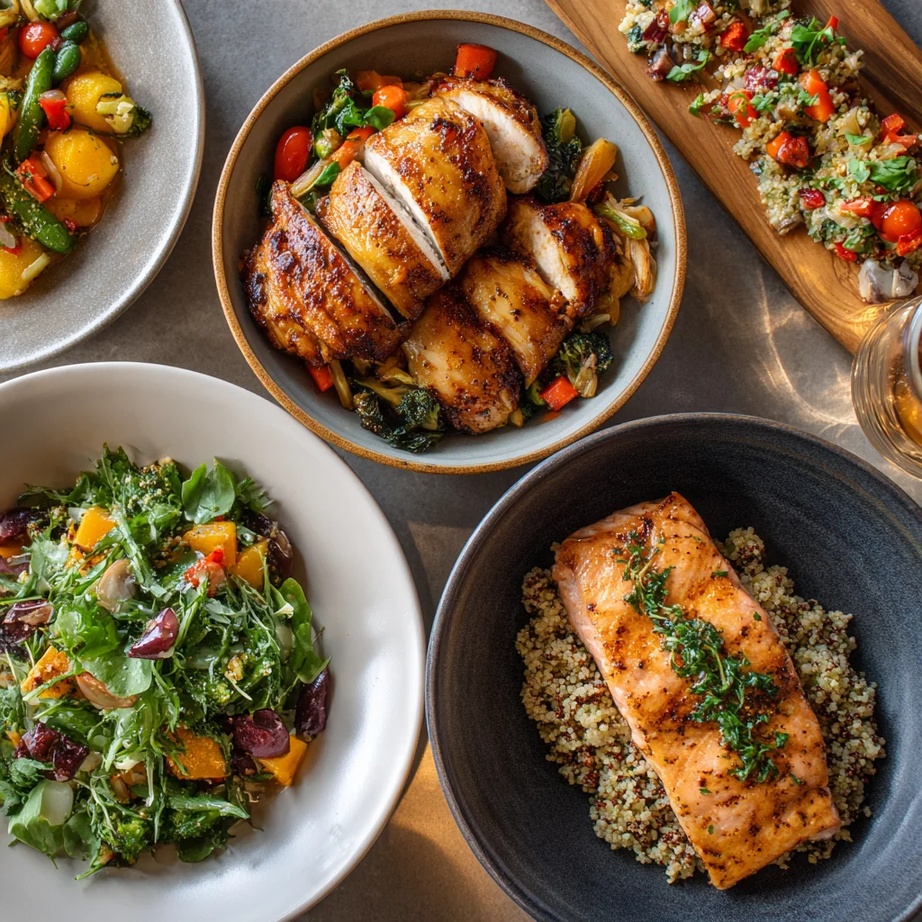 u6371119645 a vibrant lunch and dinner spread with roasted ch f1f83dfe 30ce 4455 8f2a 719e8e26c75c 1